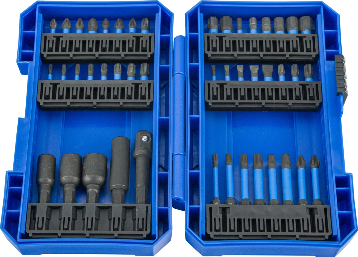 Impact Bit Assortment, 45 pcs., 1/4" hex