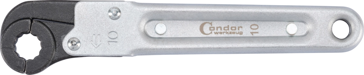 Chiave poligonale aperta a cricchetto snodata mm 10