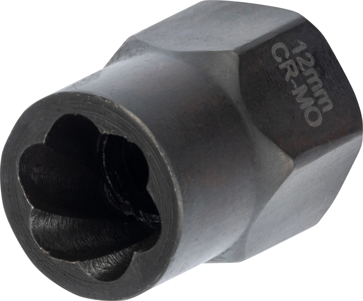 Stecknuss mit 6-kant, 3/8", Spiral-Nuten-Profil 12 mm