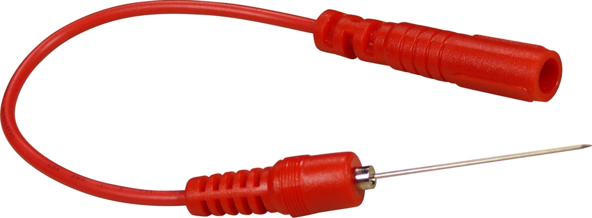 Câble de test avec pointe aiguille 0,7 mm, rouge