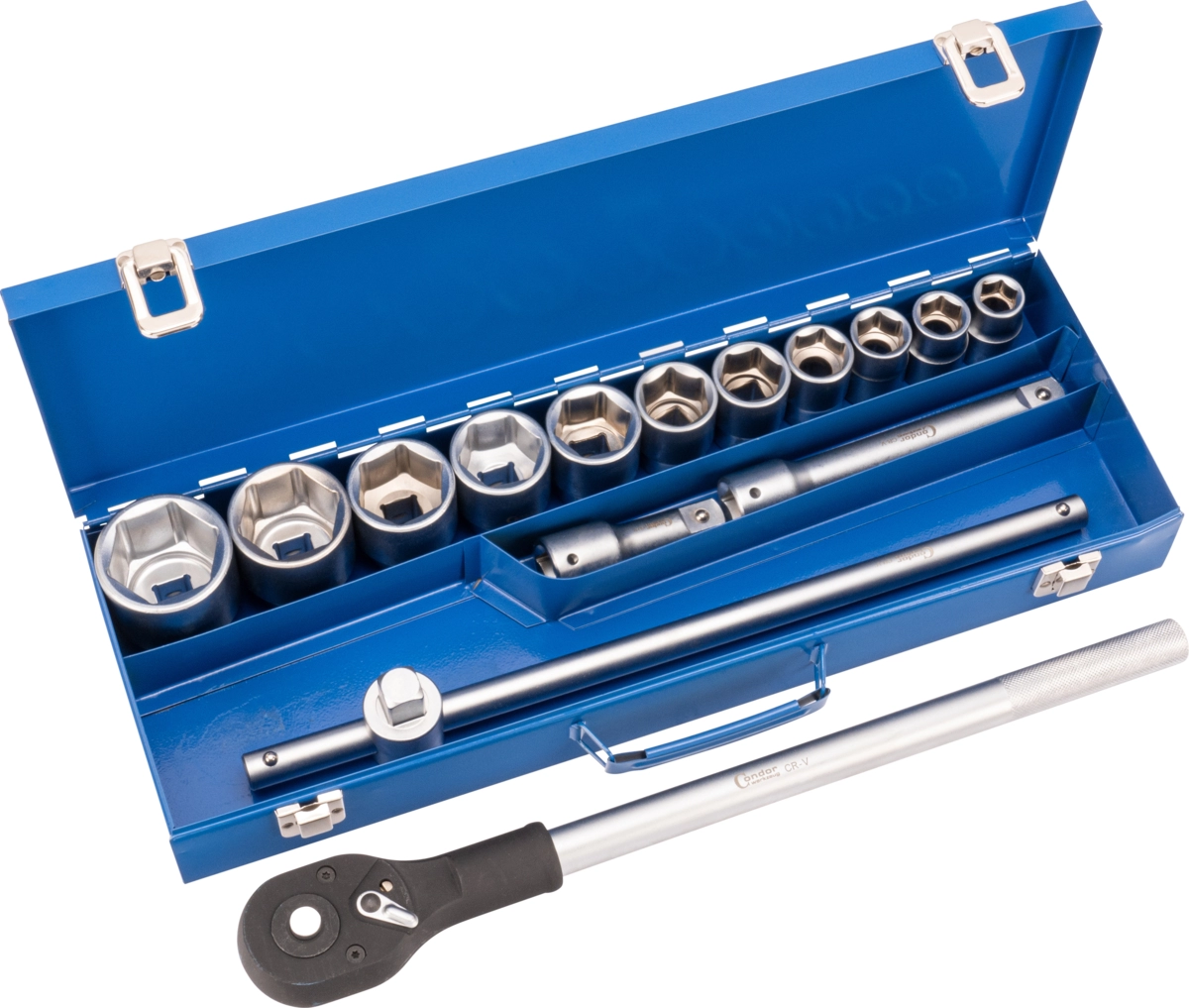 Serie 15 chiavi a bussola esagonale da 3/4"