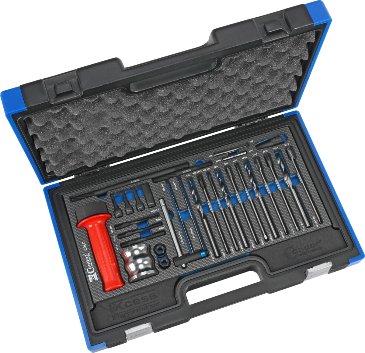 Set utensili per estrazione candelette, M8, M9, M10 e M12