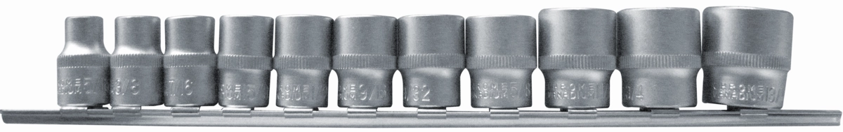 Steckschlüssel-Einsätze, 11-tlg., 3/8", zöllig, 6-kant 5/16-13/16"