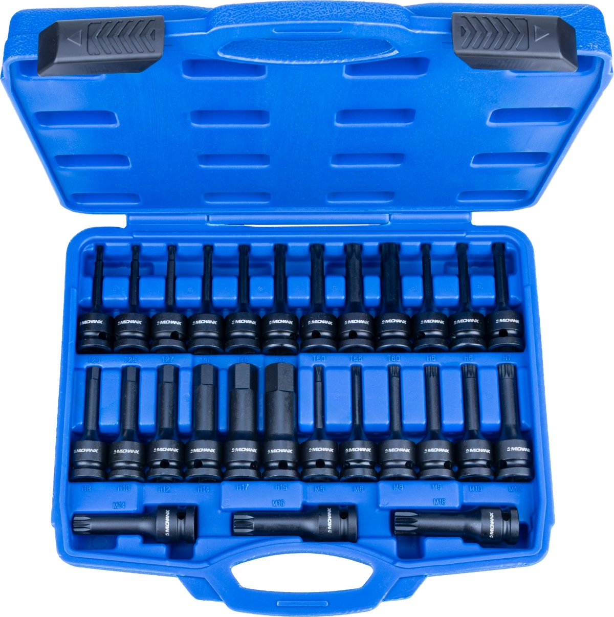 Kraftsteckschlüssel-Satz, 27-tlg., 1/2", CrMo