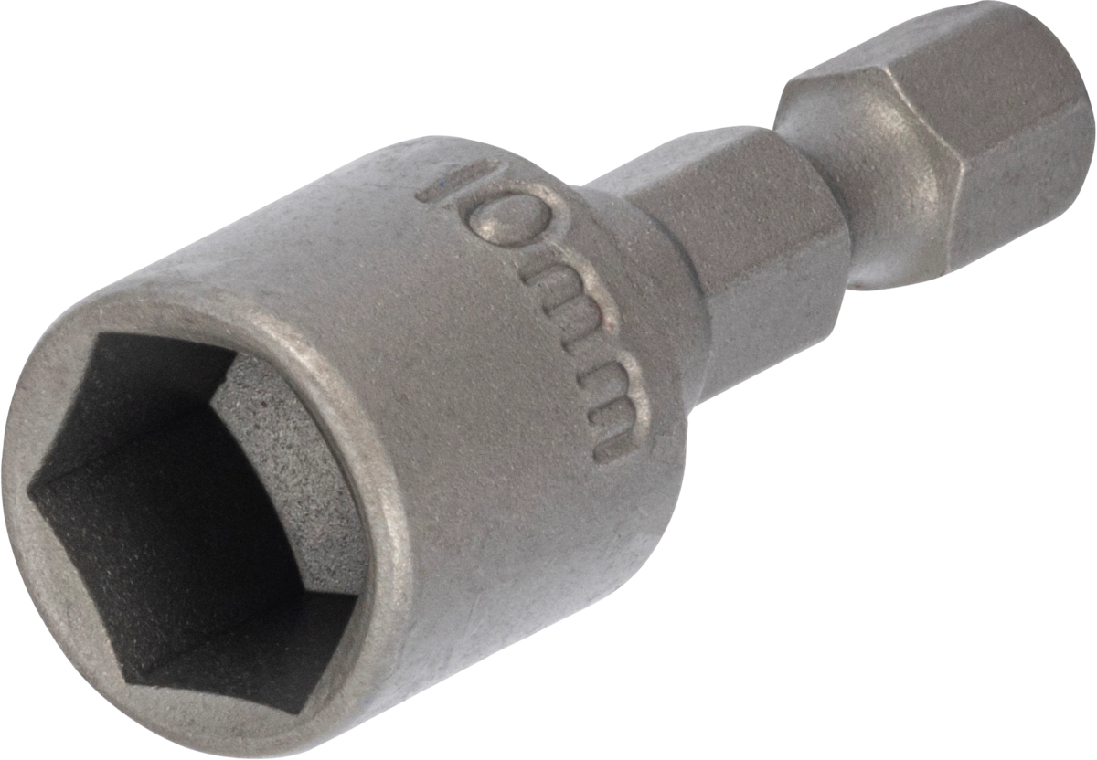 Schlauchschellen-Bit-Stecknuss, 1/4" 6-kant, 6-kant 10 mm