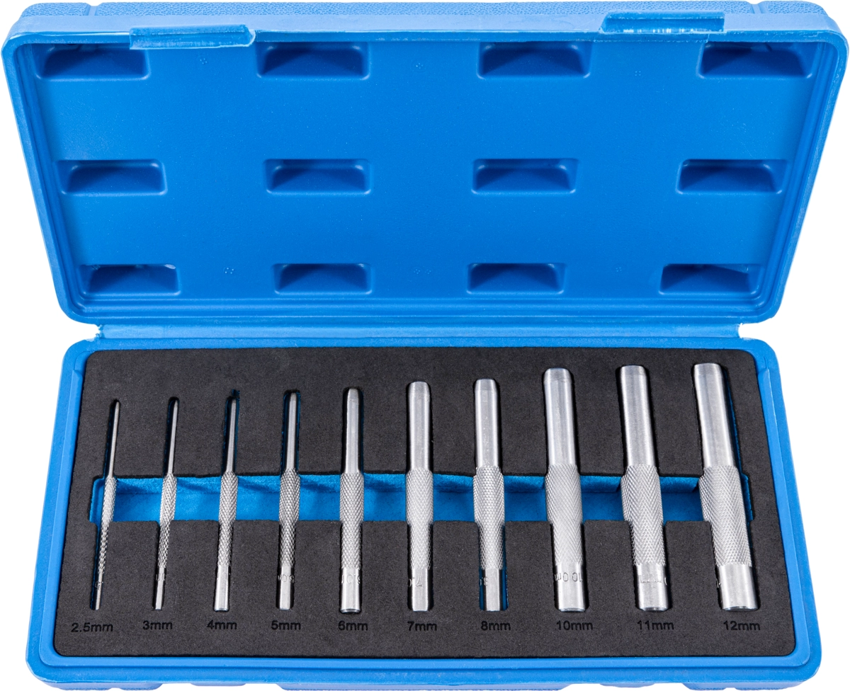 Locheisen-Satz, 10 tlg., 2.5-12 mm