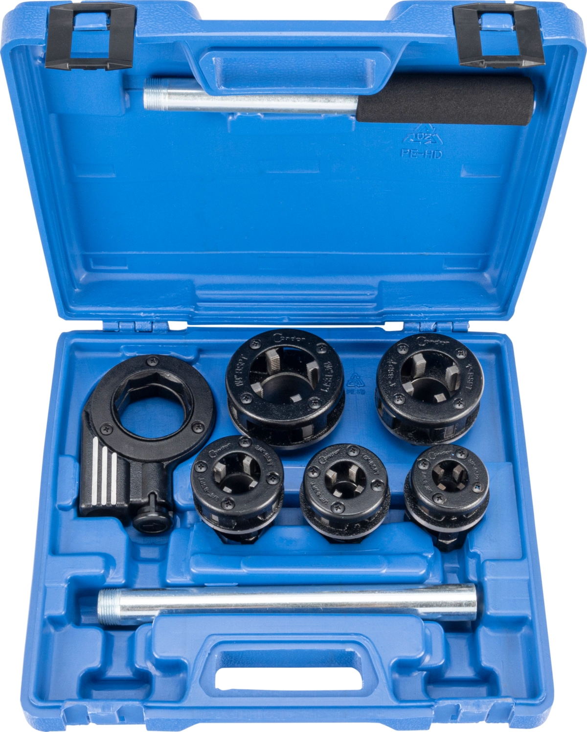 Professional Ratchet Pipe Threading Set, 8 pcs.