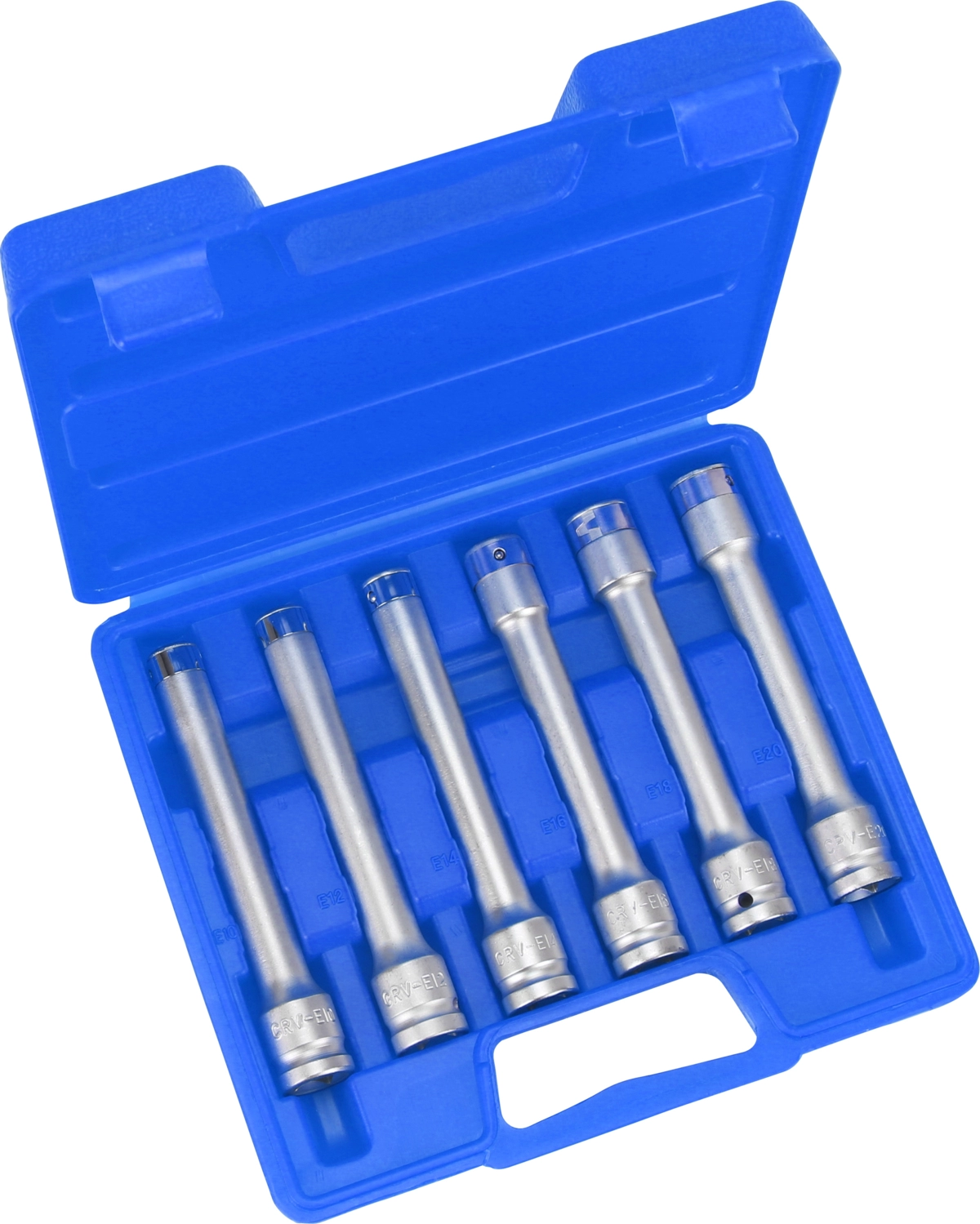Serie 6 bussole prolungate da 1/2"  Torx-E10-20