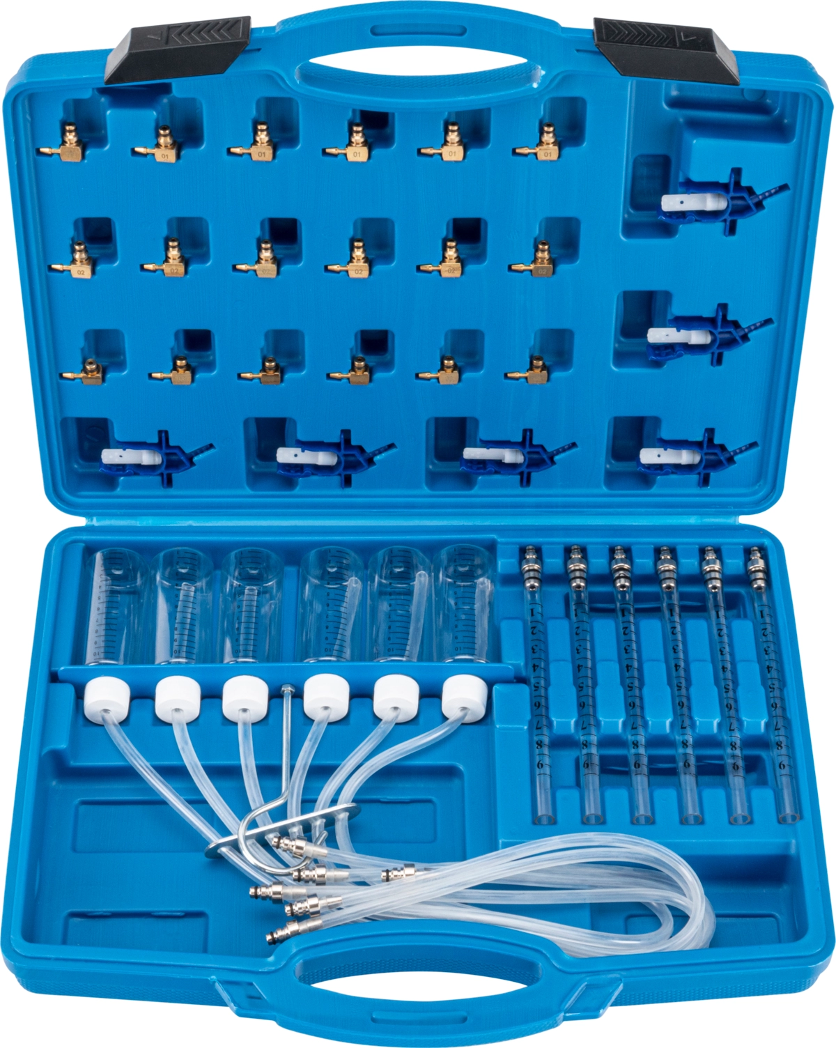 Prüfgerät für Common Rail Rücklaufmengen, inkl. 24 Adapter