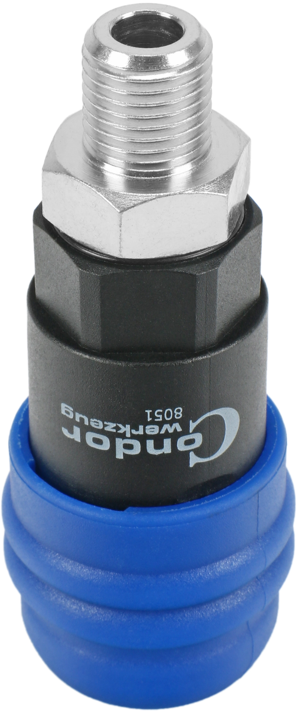 Air Hose, high-end rubber, ø 6 mm x 15 m, with 2-step coupler