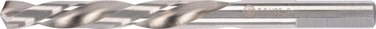 Vänsterborr, HSS-E Cobalt 5%, 8.0 mm