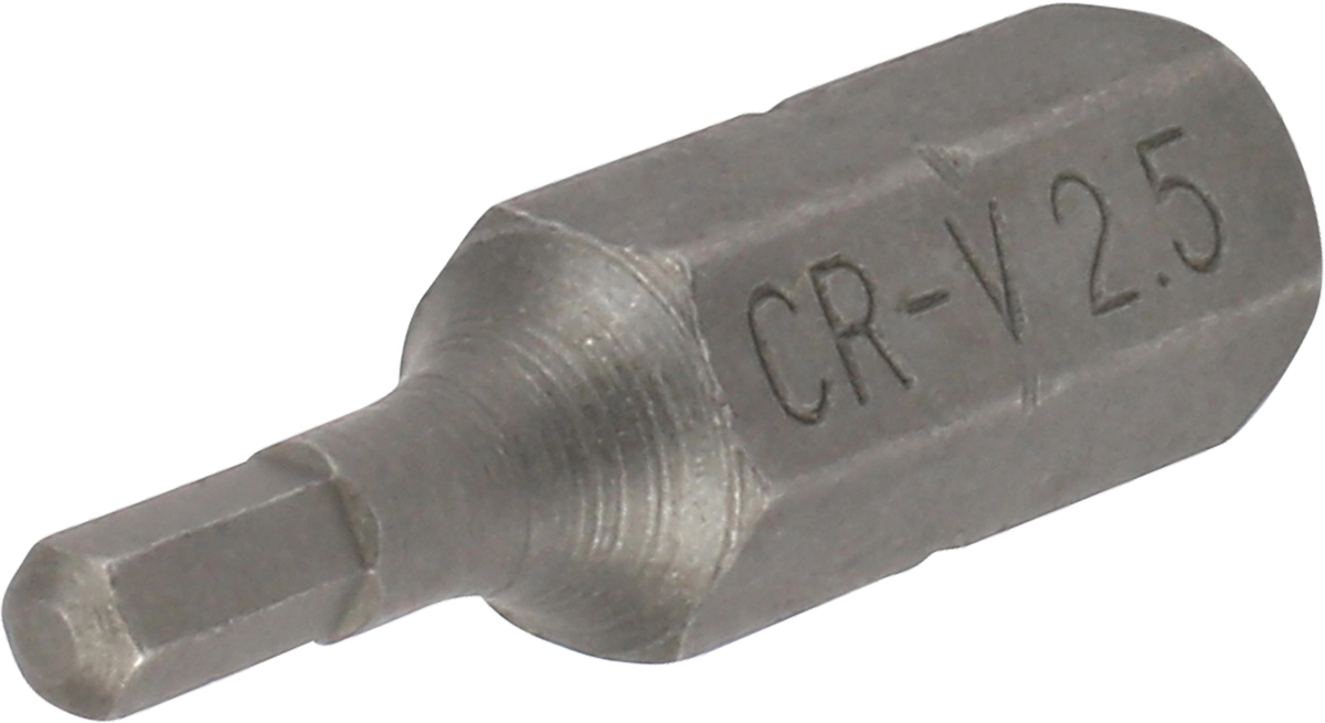 Bit, 1/4" 6-kant, Innensechskant 2.5x25 mm