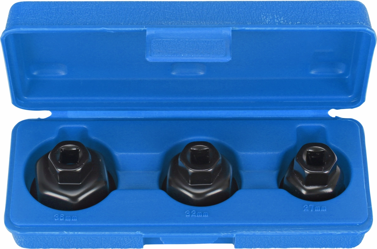 Oljefilterpatron Nyckel Set, 3 delar., 3/8", 27/32/36 mm