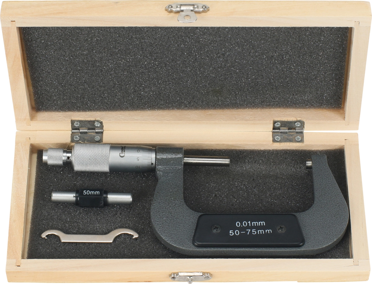 Micrometer, 1/100 mm, range 50-75 mm