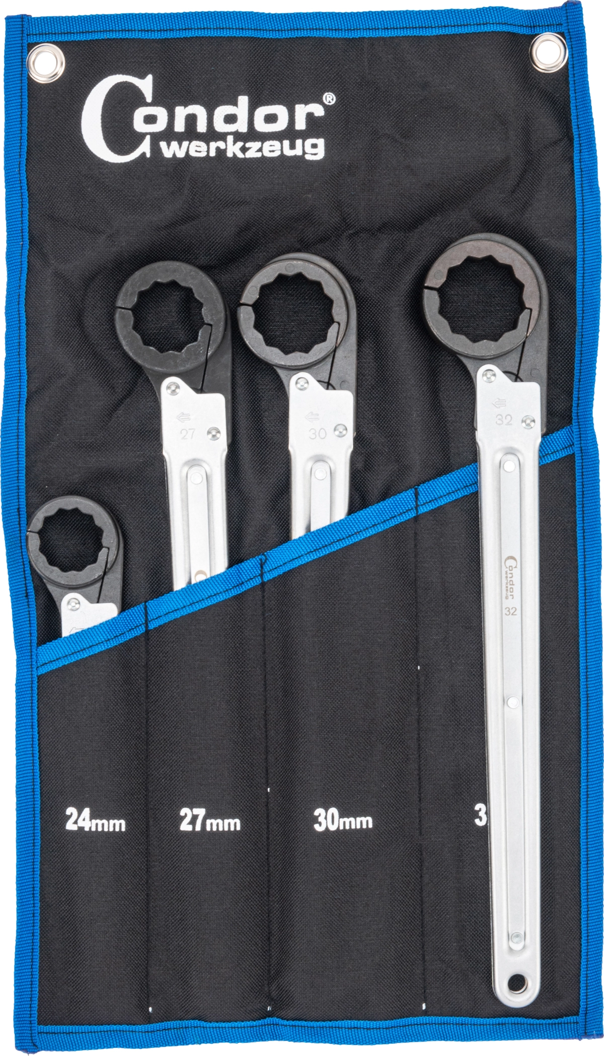 Leitungs-Knarren-Ringschlüssel-Satz, 4-tlg., 24-32 mm