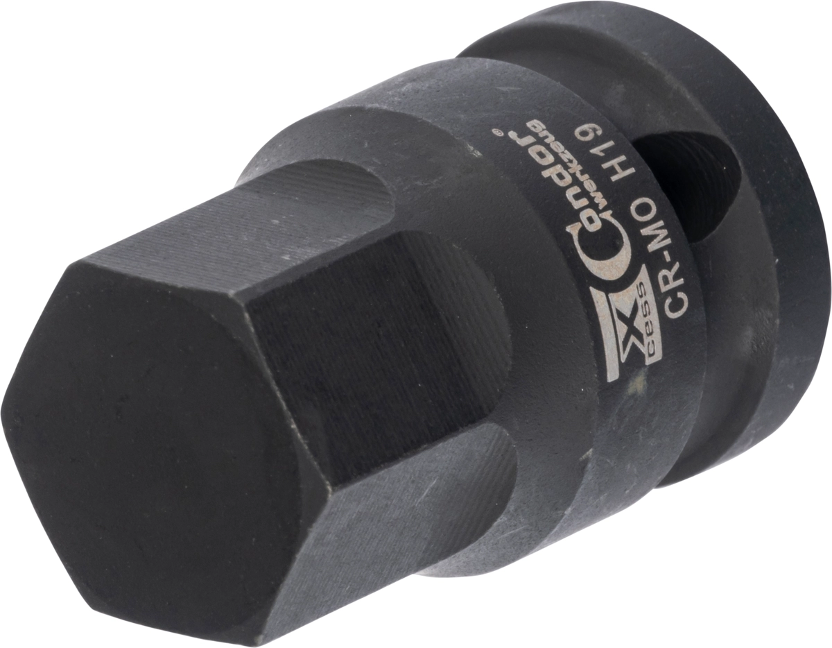 Impact Socket Bit, 1/2", hexagon 19x40 mm