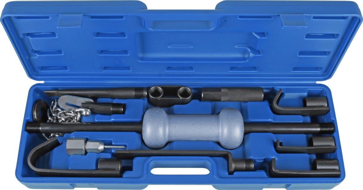 Dent Puller Set, 11 pcs., sliding hammer 3 kg