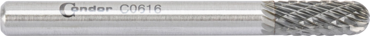 Tungsten Carbide Burr, oval (C), cross toothing, ø 6 mm