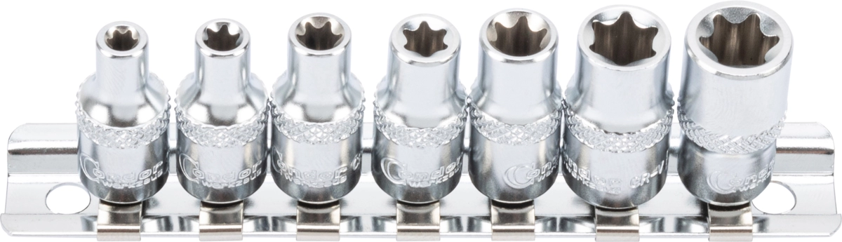 Steckschlüssel-Einsätze, xcess performance, 7-tlg., 1/4", E-Profil E4-11