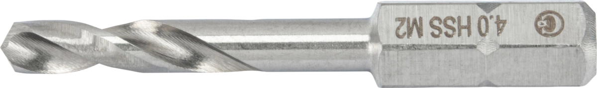 Spiralbohrer-Bit, 1/4" 6-kant, HSS-G M2, ø 4.0
