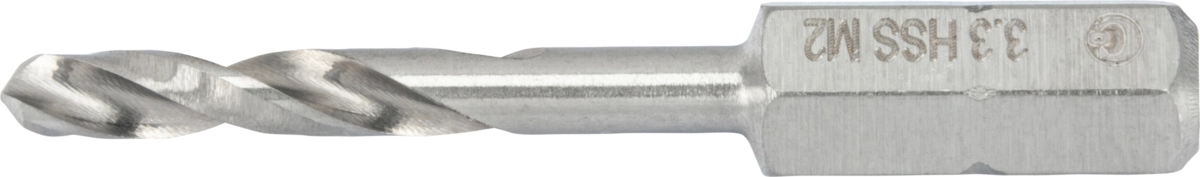 Twist Drill Bit, 1/4" hex shank, HSS-G M2, ø 3.3