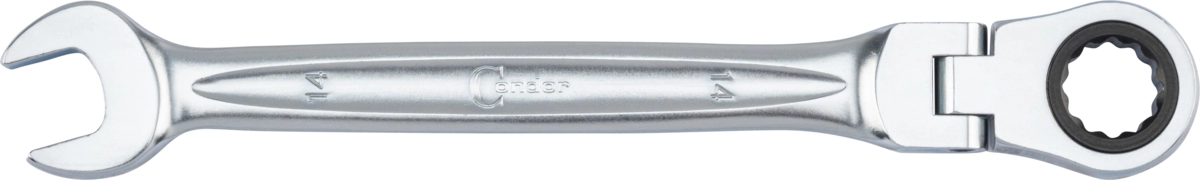Ratchet Spanner, xcess performance, flexible head, 14 mm