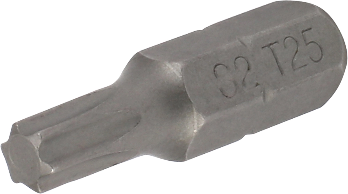 Bit, 1/4" 6-kant, T-Profil T25x25 mm