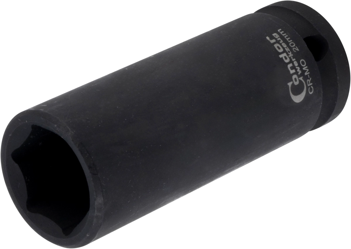 Kraft-Stecknuss, 1/2", 6-kant 20 mm, tief
