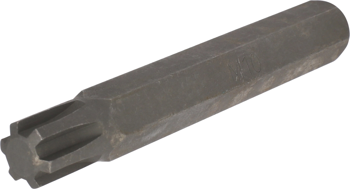 Embout, hexagone 10 mm, rainure de clavette M10x75 mm