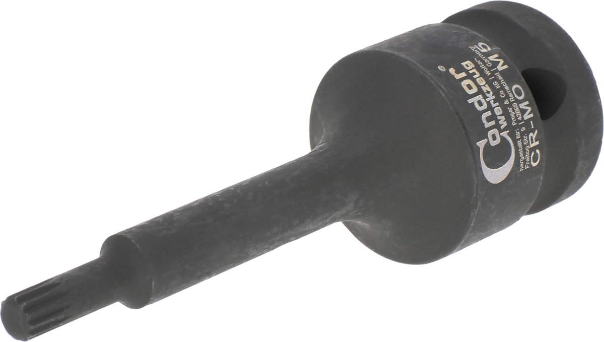 Impact Socket Bit, 1/2", spline M5x78 mm