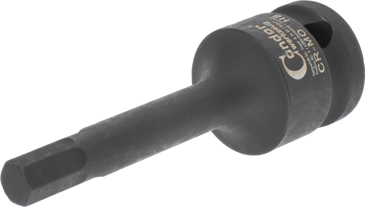 Kraft-Bit-Stecknuss, 1/2", Innensechskant 7x78 mm