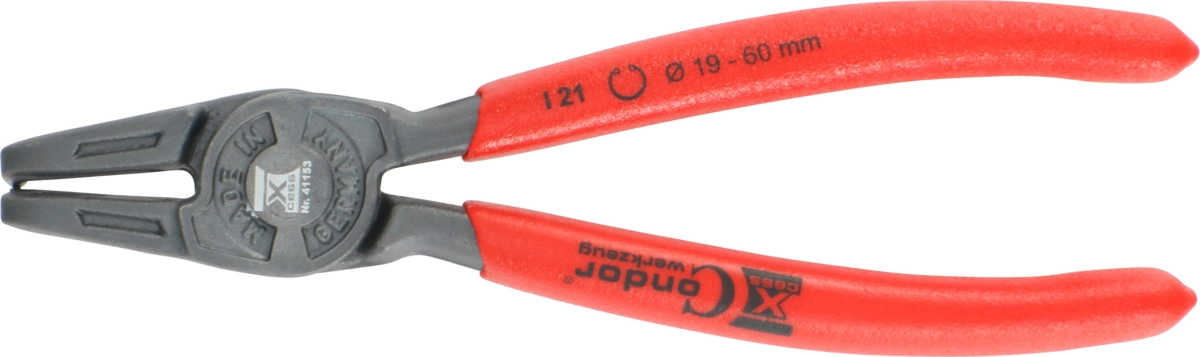 Sprengringzange, gebogen, Innensicherungen, 175 mm lang