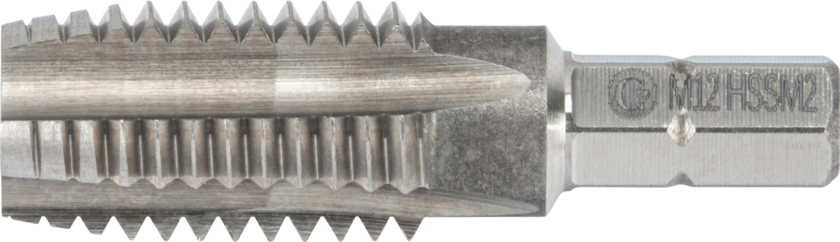 Tap Bit, 1/4" hex shank, HSS-G M2, M12x1.75