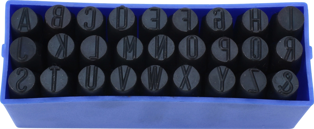 Bokstavsstans Set, 27 delar., 12 mm
