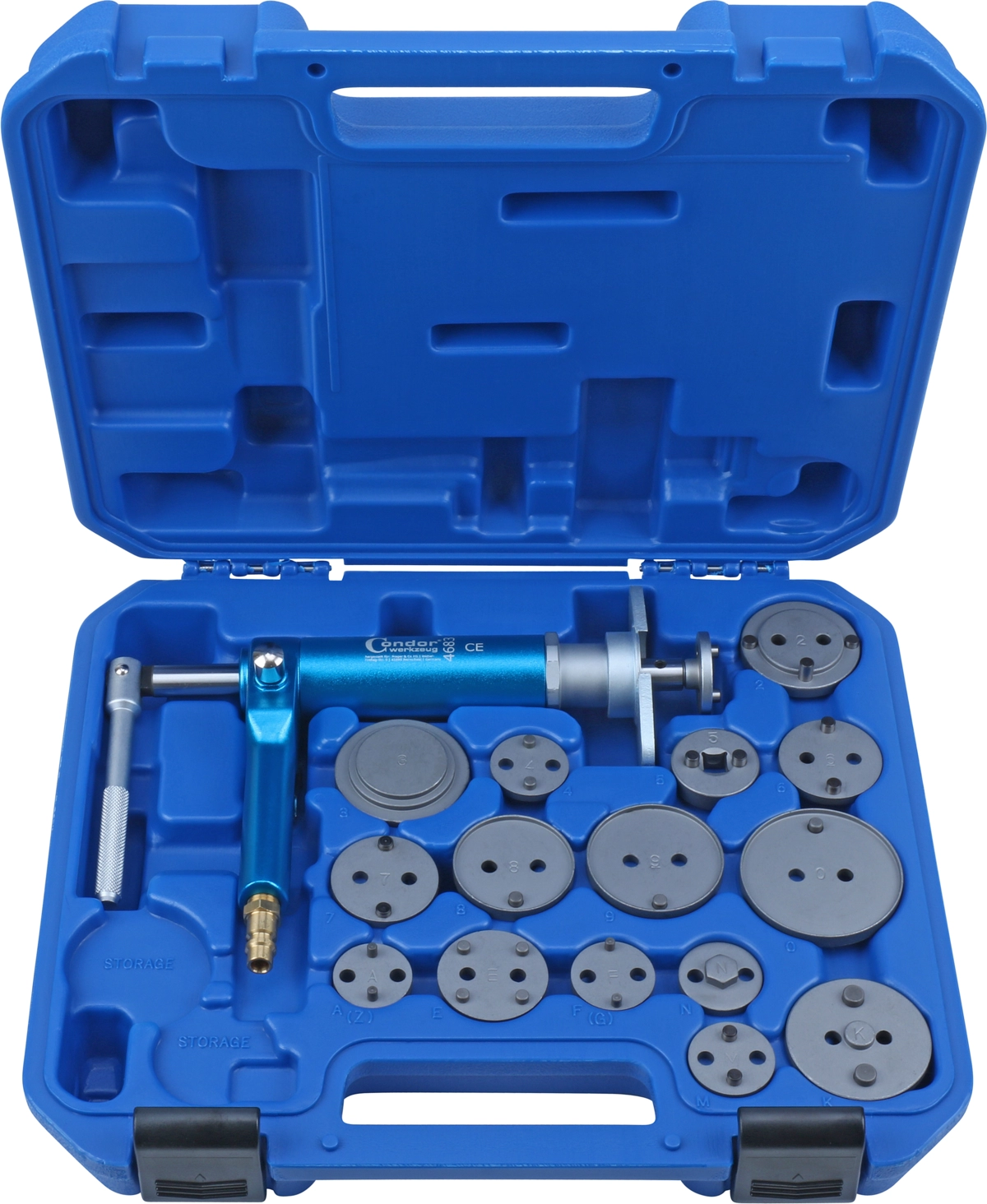 Jeu d'outils de réarmement de piston de frein à air comprimé, avec broche 4683, 16 pcs.