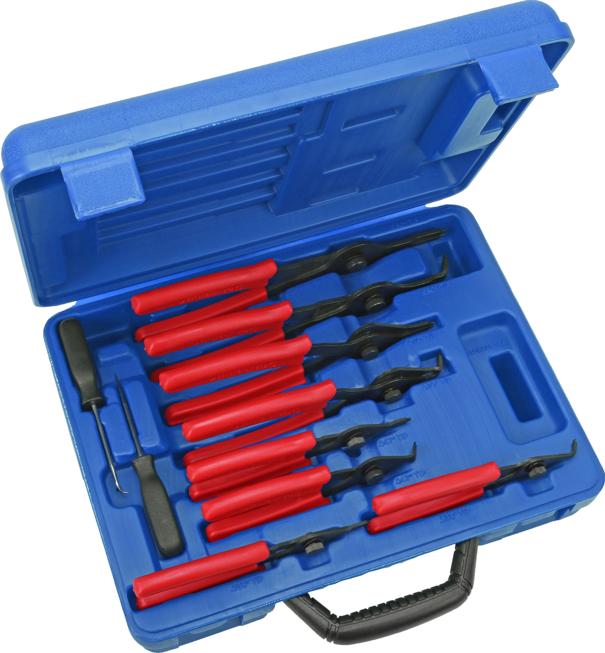 Circlip Plier Set, 10 pcs., reversible tips