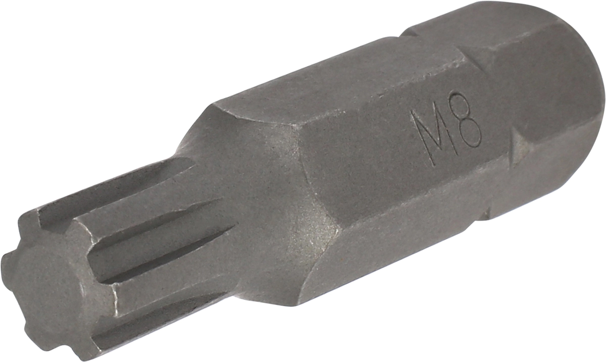Bit, 10 mm hex, ribe-profile M8x40 mm