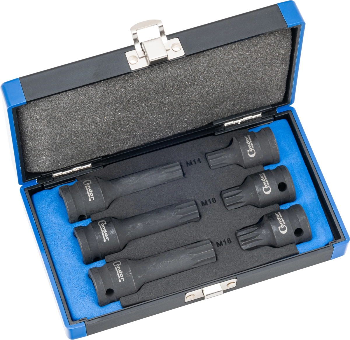 Kraftsteckschlüssel-Einsätze, 6-tlg., 1/2", CrMo, Vielzahn M14-18