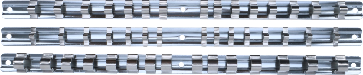 Aufsteckschienen-Satz, 3-tlg., Metall, 1/4+3/8+1/2"