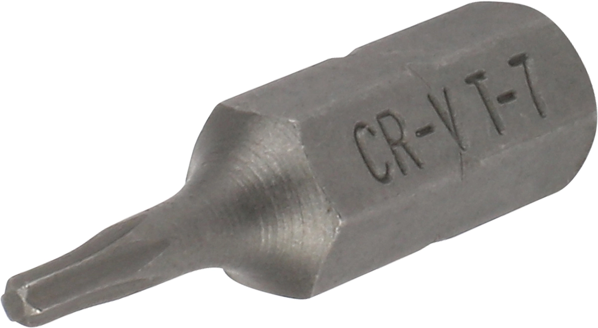 Bit, 1/4" 6-kant, T-Profil T7x25 mm