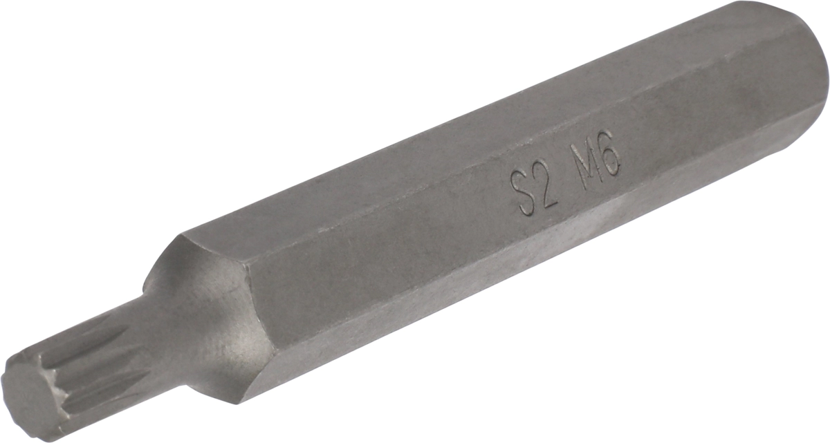Bit, 10 mm hex, spline M6x75 mm
