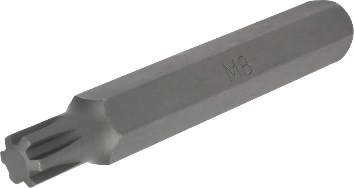 Embout, hexagone 10 mm, rainure de clavette M8x75 mm