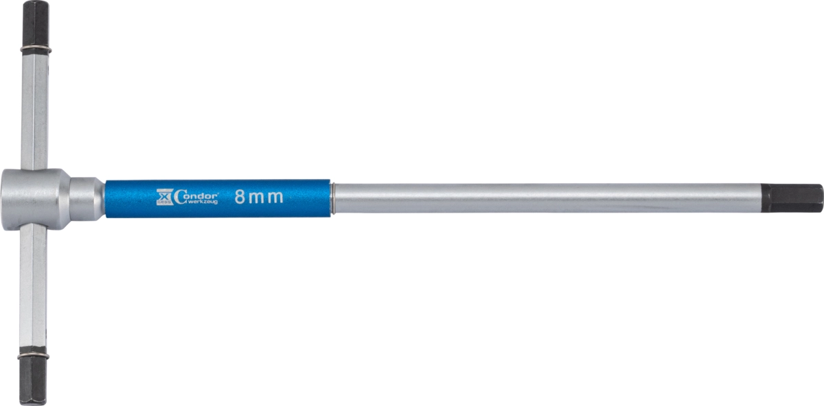 3-Way Fast Spin T-Handle Key, 250x125 mm, hexagon 8 mm