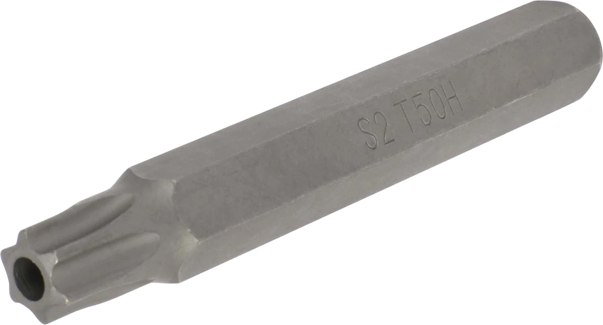 Bit, 10 mm 6-kant, torx manipuleringssäker T50x75 mm