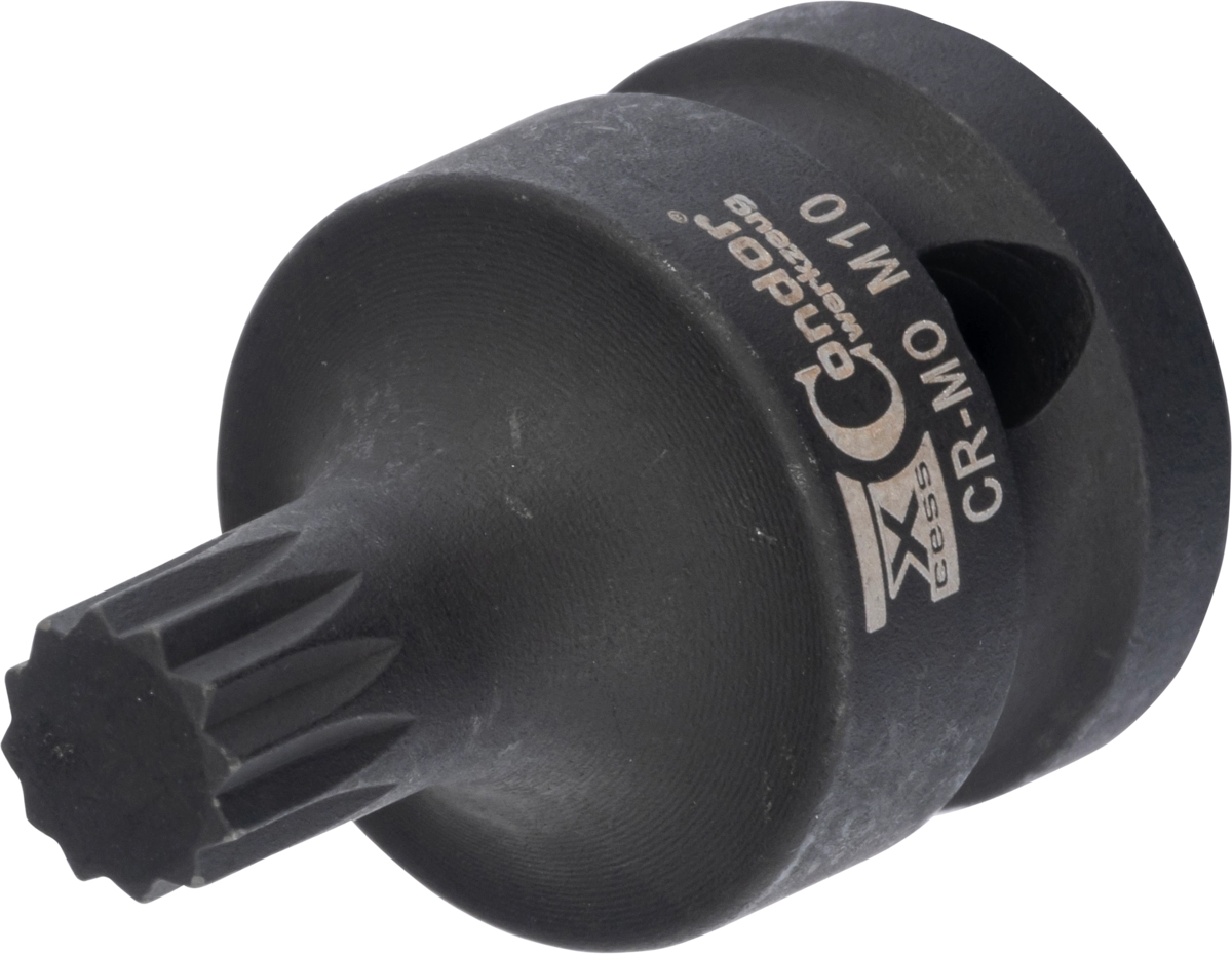 Kraft-Bit-Stecknuss, 1/2", Vielzahn M10x40 mm