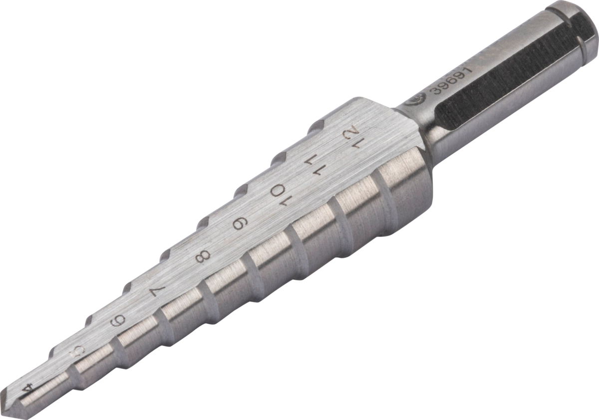 Stufenbohrer, HSS-E Cobalt 5%, 4-12 mm