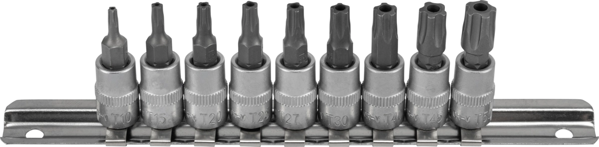 Douilles à embouts, 9 pièces, 1/4 ", cinq étoiles SLB TS10-50