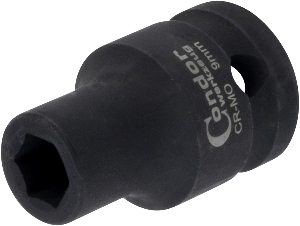 Kraft-Stecknuss, 1/2", 6-kant 9 mm