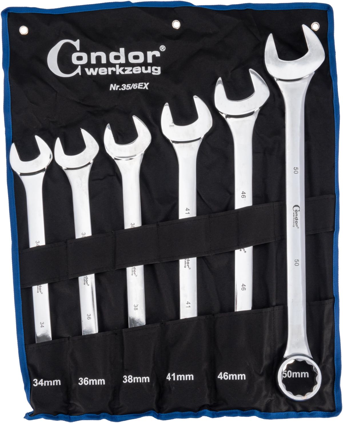Combination Spanner Set, 6 pcs., 34-50 mm