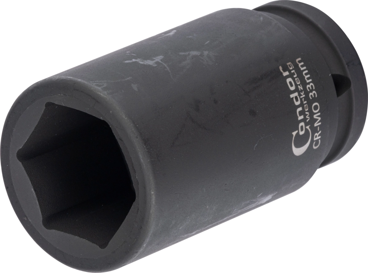 Kraft-Stecknuss, 3/4", 6-kant 33 mm, tief